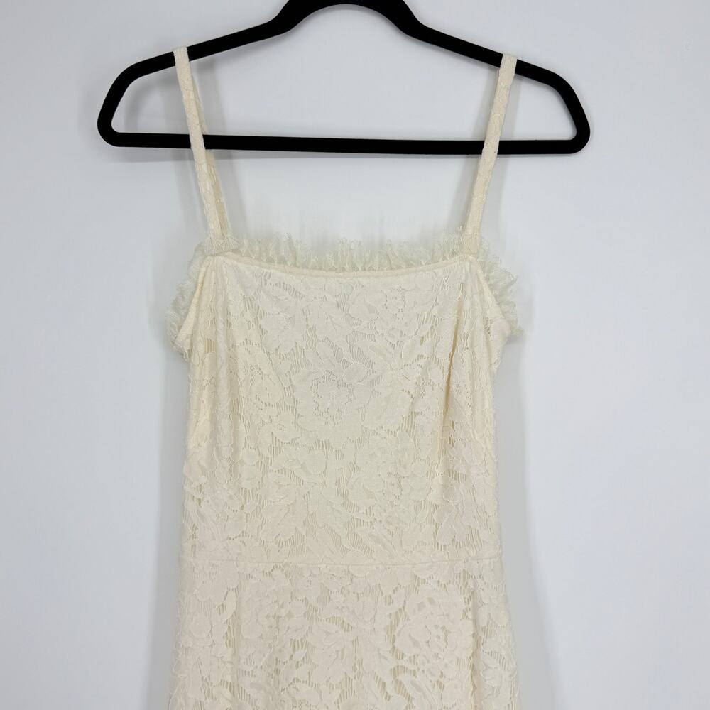 Temperley London Coco Lace Midi Dress Ivory Square Neck Womens US 8 - Picture 5 of 12